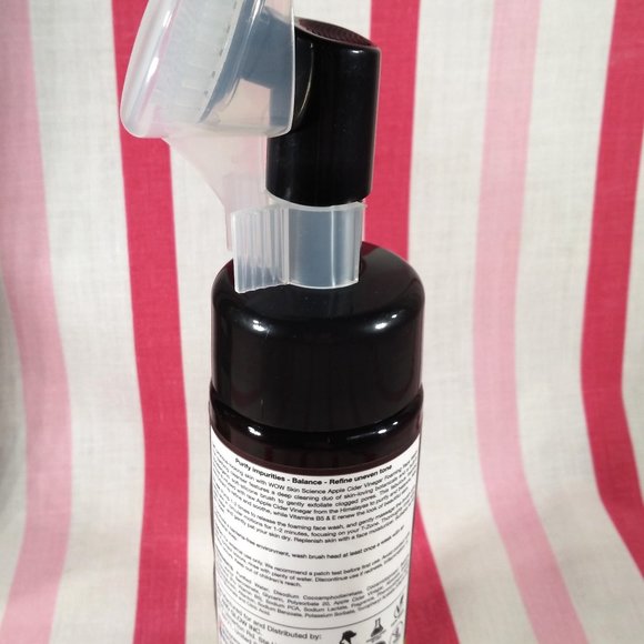WOW Skin Science Apple Cider Vinegar Foaming Face Wash w/Brush Acne Pore Cleaner - Picture 11 of 11